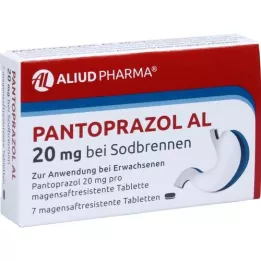 PANTOPRAZOL AL 20 mg per bruciore di stomaco compresse rivestite con enterici, 7 pz