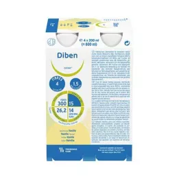 DIBEN DRINK Vaniglia 1,5 kcal/ml, 4X200 ml