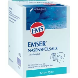 EMSER Busta fisiologica di sale per sciacqui nasali, 100 pz