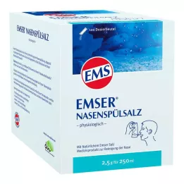 EMSER Busta fisiologica di sale per sciacqui nasali, 100 pz