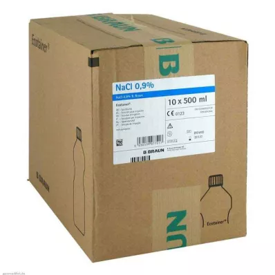 Soluzione salina 0,9% B.Braun soluzione di risciacquo Ecotainer, 10X500 ml Soluzione salina 0,9% B.Braun soluzione di risciacquo Ecotainer, 10X500 ml