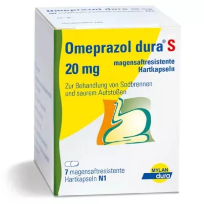 Omeprazolo dura S 20 mg capsule gastroresistenti, 7 pezzi Omeprazolo dura S 20 mg capsule gastroresistenti, 7 pezzi