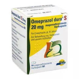 OMEPRAZOL dura S 20 mg capsule rigide rivestite con enterici, 14 pz