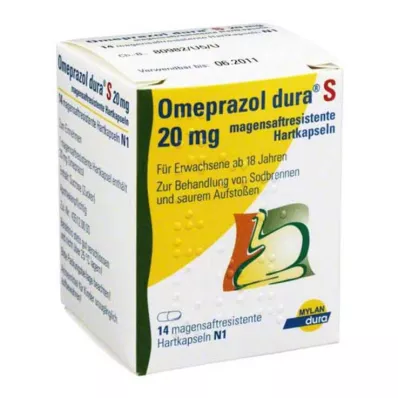 OMEPRAZOL dura S 20 mg capsule rigide rivestite con enterici, 14 pz