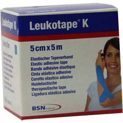 Leukotape K 5 cm azzurro, 1 pezzo