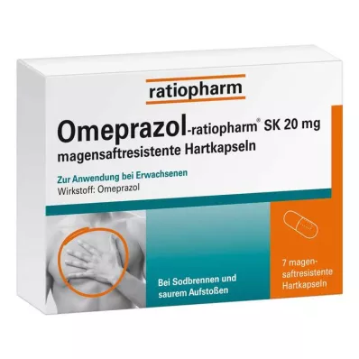 OMEPRAZOL-ratiopharm SK 20 mg capsule rigide rivestite entericamente, 7 pz OMEPRAZOL-ratiopharm SK 20 mg capsule rigide rivestite entericamente, 7 pz