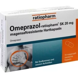 OMEPRAZOL-ratiopharm SK 20 mg capsule rigide rivestite entericamente, 14 pz