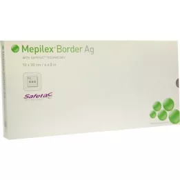 MEPILEX Medicazione in schiuma Border Ag 10x20 cm sterile, 5 pz