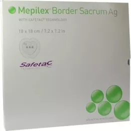 MEPILEX Border Sacrum Ag medicazione in schiuma 18x18 cm ster., 5 pz