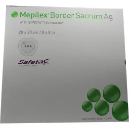 MEPILEX Border Sacrum Ag medicazione in schiuma 20x20 cm ster., 5 pz