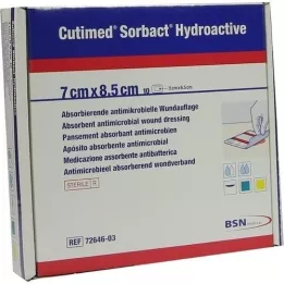 CUTIMED Compresse idroattive Sorbact 7x8,5 cm, 10 pz