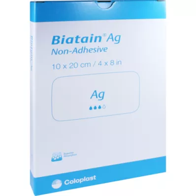 BIATAIN Medicazione in schiuma di Ag 10x20 cm non adesiva, 5 pz