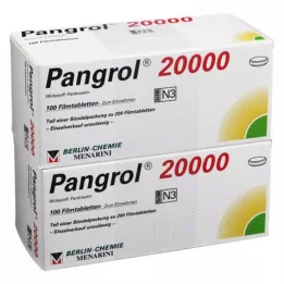 PANGROL 20.000 compresse rivestite con enterici, 200 pezzi