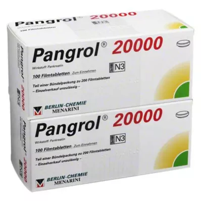 PANGROL 20.000 compresse rivestite con enterici, 200 pezzi