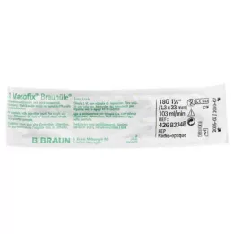 VASOFIX Tubo marrone 18 G 33 mm verde/bianco, 1 pz