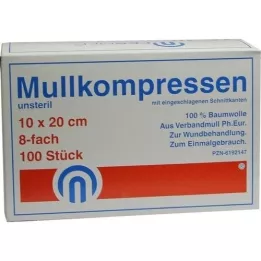 MULLKOMPRESSEN ES 10x20 cm non sterile 8x, 100 pz