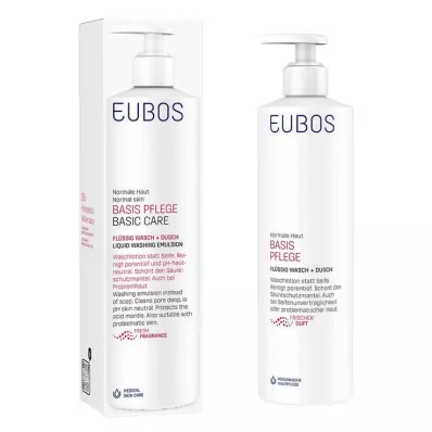 EUBOS FLÜSSIG rosso con fragranza fresca con dispenser, 400 ml