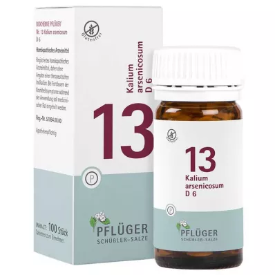 Biochimica Pflueger 13 Arsenico di potassio.D 6 compresse, 100 pz Biochimica Pflueger 13 Arsenico di potassio.D 6 compresse, 100 pz