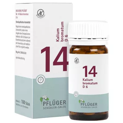 Biochimica Pflueger 14 potassio bromato.D 6 compresse, 100 pz