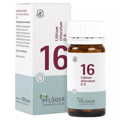 Biochimica Pflueger 16 Litio clorato D 6 compresse, 100 pz Biochimica Pflueger 16 Litio clorato D 6 compresse, 100 pz