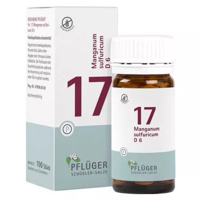 Biochimica Pflueger 17 Manganum sulfuricum D 6 compresse, 100 pz Biochimica Pflueger 17 Manganum sulfuricum D 6 compresse, 100 pz