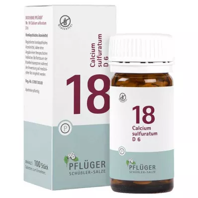 Biochimica Pflueger 18 Calcium sulfuratum D 6 compresse, 100 pz Biochimica Pflueger 18 Calcium sulfuratum D 6 compresse, 100 pz