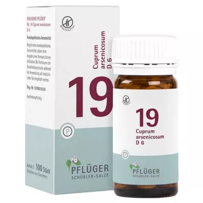 Biochimica Pflueger 19 Cuprum arsenicosum D 6 compresse, 100 pz Biochimica Pflueger 19 Cuprum arsenicosum D 6 compresse, 100 pz
