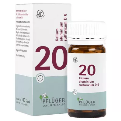 Biochimica Pflueger 20 Potassio alluminio solforico D 6 compresse, 100 pz Biochimica Pflueger 20 Potassio alluminio solforico D 6 compresse, 100 pz