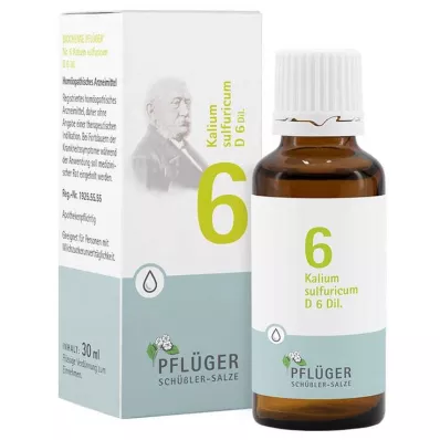 Biochimica Pflueger 6 Kalium sulfuricum D 6 gocce, 30 ml Biochimica Pflueger 6 Kalium sulfuricum D 6 gocce, 30 ml