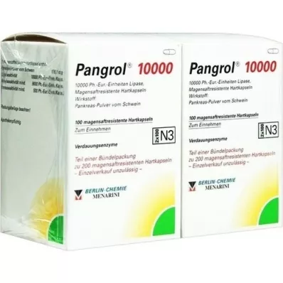 PANGROL 10.000 tappi rigidi con rivestimento enterico, 200 pz