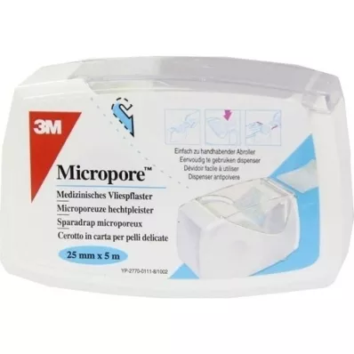 MICROPORE Gesso non tessuto 2,5 cm x 5 m con strappo 1530NP-1SD, 1 pz