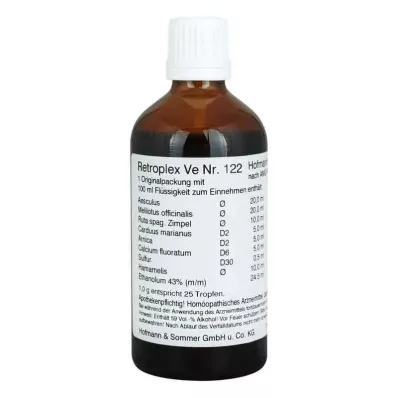 RETROPLEX VE N. 122 gocce, 100 ml RETROPLEX VE N. 122 gocce, 100 ml
