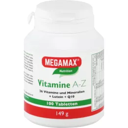 MEGAMAX Vitamine A-Z+Q10+Luteina Compresse, 100 pz