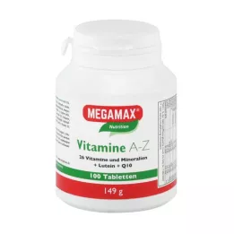 MEGAMAX Vitamine A-Z+Q10+Luteina Compresse, 100 pz
