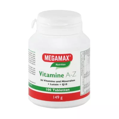 MEGAMAX Vitamine A-Z+Q10+Luteina Compresse, 100 pz