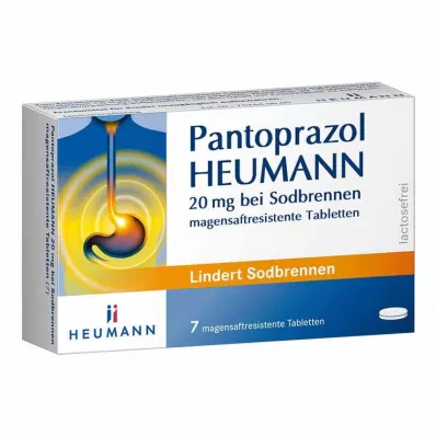 Pantoprazolo HEUMANN 20 mg per il bruciore di stomaco, 7 pz