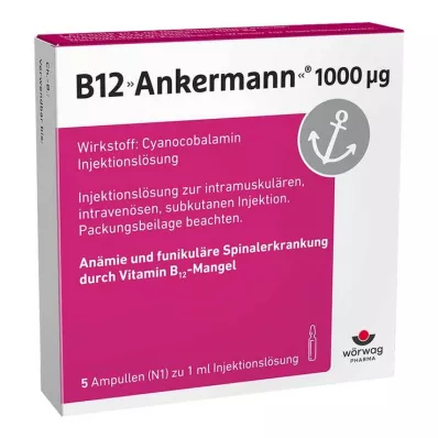 B12 ANKERMANN 1.000 μg Fiale, 5X1 ml B12 ANKERMANN 1.000 μg Fiale, 5X1 ml
