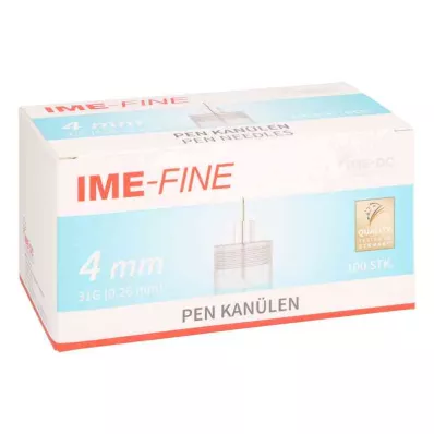 IME-Cannula a penna universale fine 31 G 4 mm, 100 pz