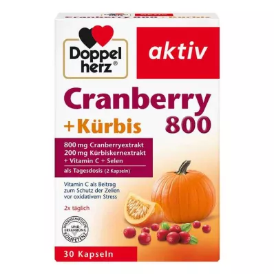 DOPPELHERZ Mirtillo rosso+zucca in capsule, 30 capsule DOPPELHERZ Mirtillo rosso+zucca in capsule, 30 capsule