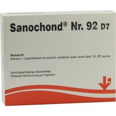 SANOCHOND No.92 D 7 Fiale, 5X2 ml