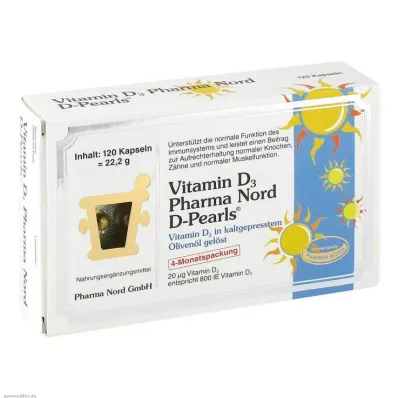 VITAMIN D3 PHARMA Nord 20 μg capsule, 120 pz VITAMIN D3 PHARMA Nord 20 μg capsule, 120 pz