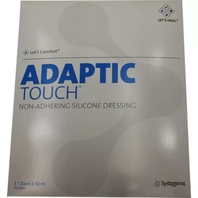 ADAPTIC Touch 20x32 cm medicazione non adesiva in silicone per ferite, 5 pz