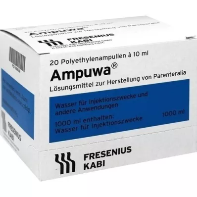 AMPUWA Fiale di plastica per iniezione/infusione, 20X10 ml
