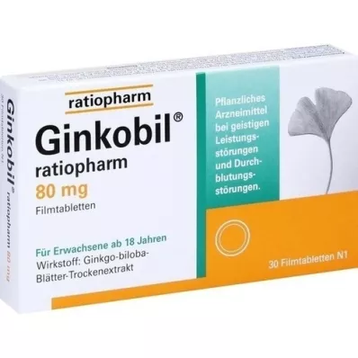 GINKOBIL-ratiopharm 80 mg compresse rivestite con film, 30 pz