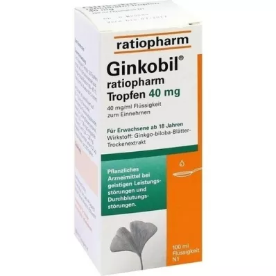 GINKOBIL-ratiopharm gocce 40 mg, 100 ml