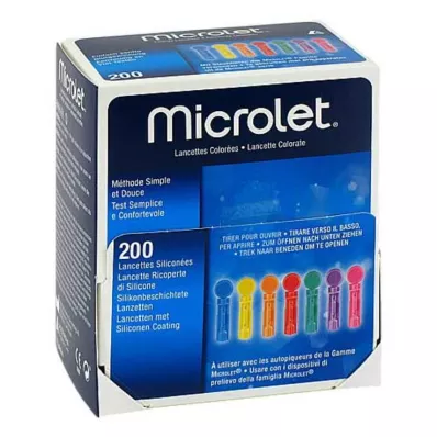 MICROLET Lancette colorate, 200 pezzi