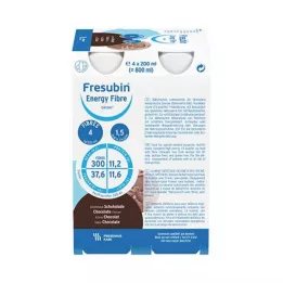 FRESUBIN ENERGY Fibra DRINK Bottiglia di cioccolato, 4X200 ml