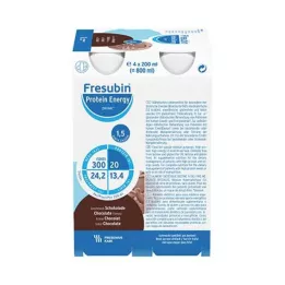 FRESUBIN PROTEIN Energia DRINK Bevanda al cioccolato in bottiglia, 4X200 ml