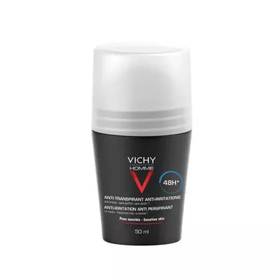 Vichy Homme deodorante roll-on per pelli sensibili, 50 ml