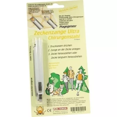 ZECKENZANGE Acciaio ultra chirurgico, 1 pz